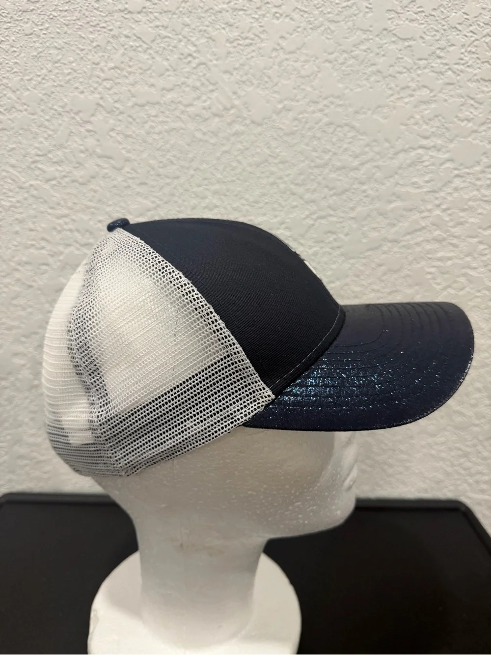 New Era Navy and White Kids Trucker Cap with Large Logo